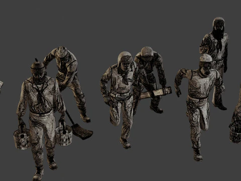 1900 Antartic Sailor ANS1 Pack 2 3D Print Model