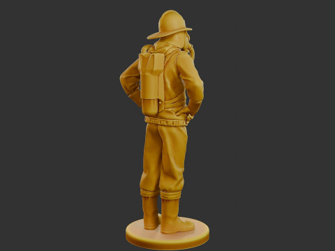 Czechoslovakian firefighter 90s 001 Modello di stampa 3D