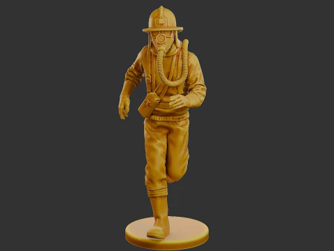 Czechoslovakian firefighter 90s 003 3D Print Model