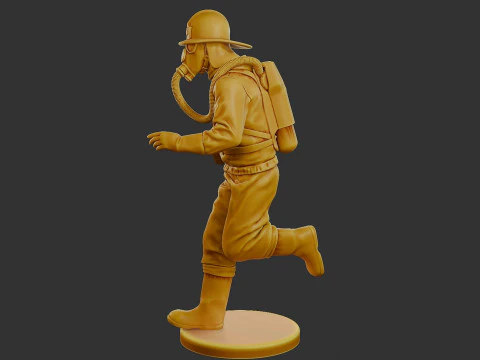 Czechoslovakian firefighter 90s 003 3D Print Model