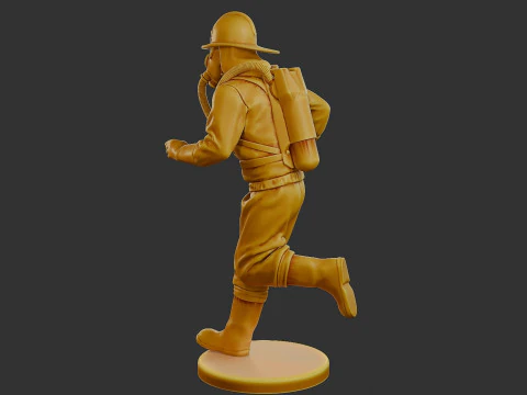 Czechoslovakian firefighter 90s 003 3D Print Model