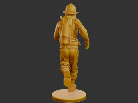 Czechoslovakian firefighter 90s 003 3D Print Model