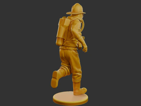 Czechoslovakian firefighter 90s 003 3D Print Model