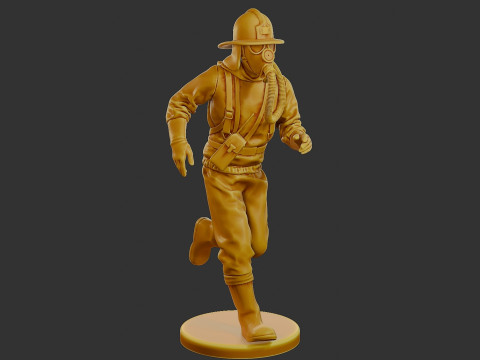 Czechoslovakian firefighter 90s 003 Modelo de impresión 3D