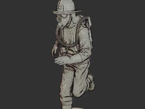 Czechoslovakian firefighter 90s 003 3D Print Model