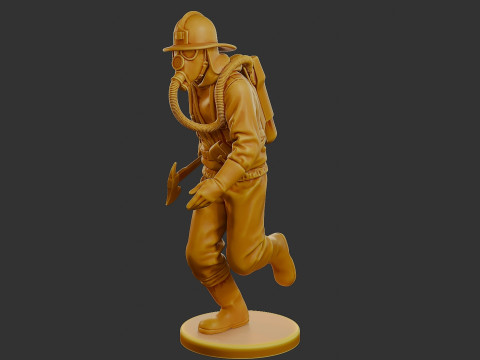 Czechoslovakian firefighter 90s 004 Modelo de Impressão 3D