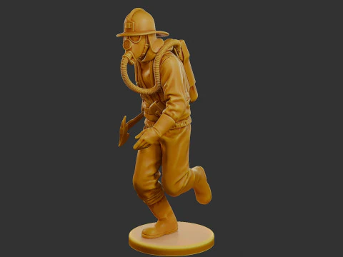Czechoslovakian firefighter 90s 004 3D Print Model