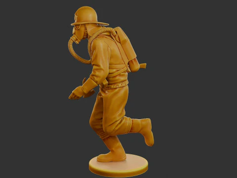 Czechoslovakian firefighter 90s 004 3D Print Model