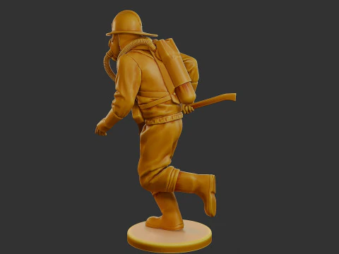 Czechoslovakian firefighter 90s 004 3D Print Model