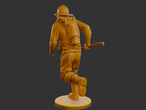 Czechoslovakian firefighter 90s 004 3D Print Model