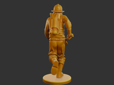 Czechoslovakian firefighter 90s 004 3D Print Model