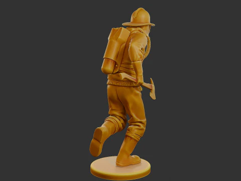 Czechoslovakian firefighter 90s 004 3D Print Model