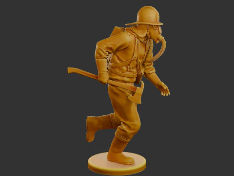 Czechoslovakian firefighter 90s 004 3D Print Model
