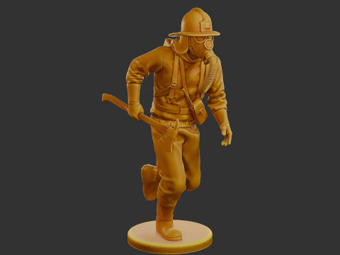 Czechoslovakian firefighter 90s 004 3D Print Model