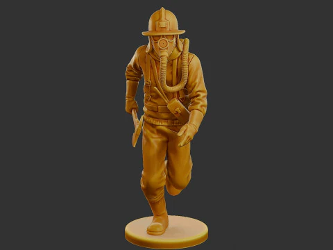 Czechoslovakian firefighter 90s 004 3D Print Model