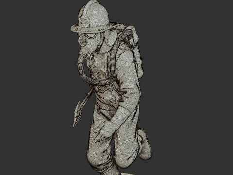 Czechoslovakian firefighter 90s 004 3D Print Model