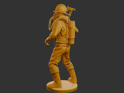 Czechoslovakian firefighter 90s 005 3D Print Model