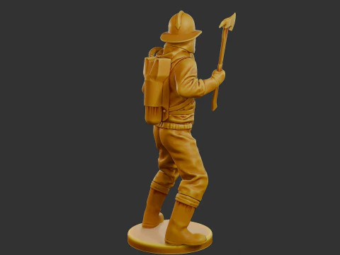 Czechoslovakian firefighter 90s 005 3D Print Model
