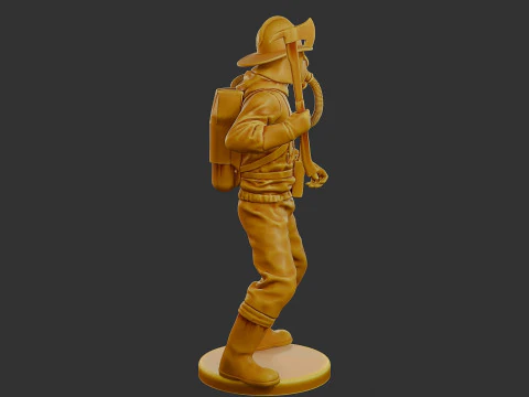 Czechoslovakian firefighter 90s 005 3D Print Model