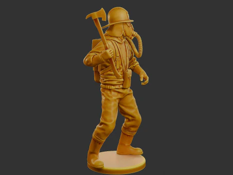 Czechoslovakian firefighter 90s 005 3D Print Model