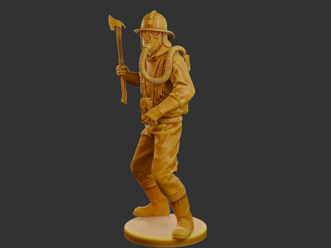 Czechoslovakian firefighter 90s 005 Modelo de Impressão 3D