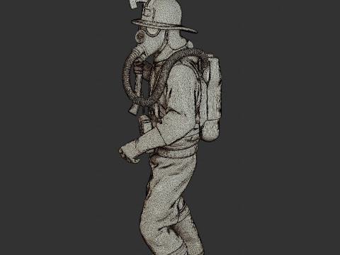 Czechoslovakian firefighter 90s 005 Modelo de Impressão 3D