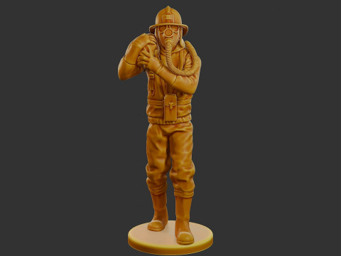 Czechoslovakian firefighter 90s 006 3D Print Model