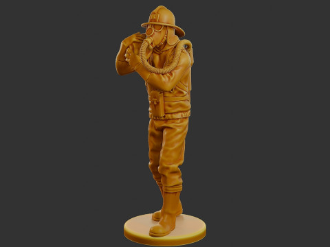 Czechoslovakian firefighter 90s 006 3D Print Model