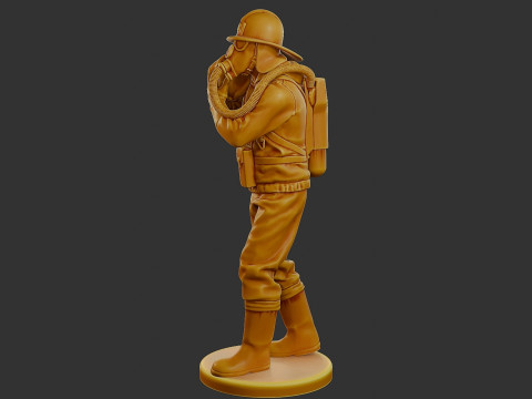 Czechoslovakian firefighter 90s 006 3D Print Model