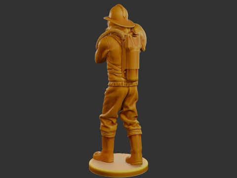 Czechoslovakian firefighter 90s 006 3D Print Model