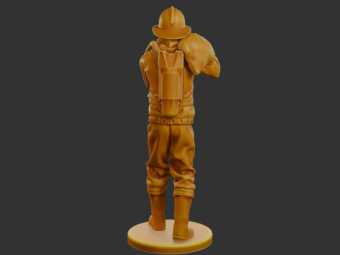 Czechoslovakian firefighter 90s 006 3D Print Model
