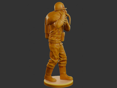 Czechoslovakian firefighter 90s 006 3D Print Model