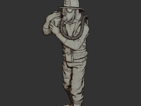 Czechoslovakian firefighter 90s 006 3D Print Model