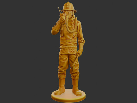 Czechoslovakian firefighter 90s 008 3D प्रिंट मॉडल