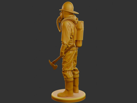 Czechoslovakian firefighter 90s 008 3D प्रिंट मॉडल