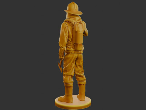 Czechoslovakian firefighter 90s 008 3D प्रिंट मॉडल