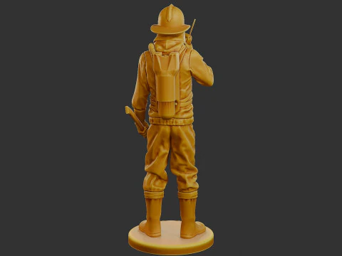 Czechoslovakian firefighter 90s 008 3D Print Model