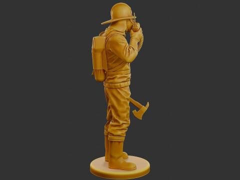 Czechoslovakian firefighter 90s 008 3D प्रिंट मॉडल
