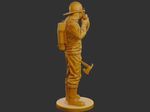 Czechoslovakian firefighter 90s 008 3D Print Model