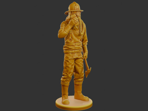Czechoslovakian firefighter 90s 008 3D प्रिंट मॉडल