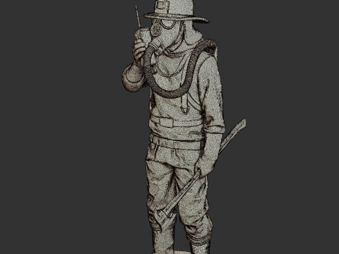 Czechoslovakian firefighter 90s 008 3D प्रिंट मॉडल