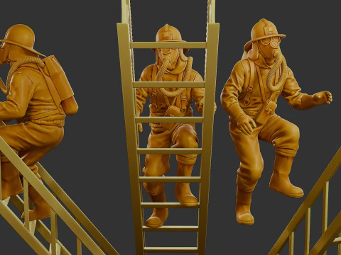 Czechoslovakian firefighter 90s Pack 1 3D Print Model