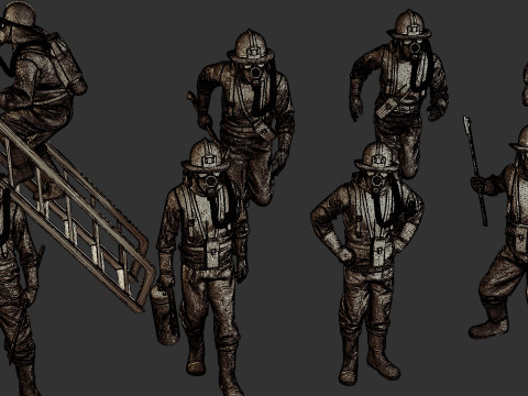 Czechoslovakian firefighter 90s Pack 1 Modello di stampa 3D