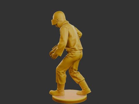 Czechoslovakian firefighter 90s 009 3D Print Model