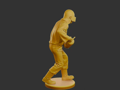 Czechoslovakian firefighter 90s 009 3D Print Model