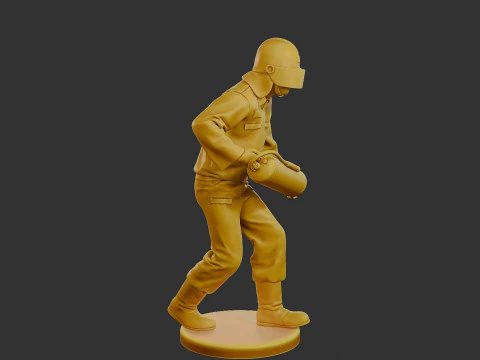 Czechoslovakian firefighter 90s 009 3D Print Model
