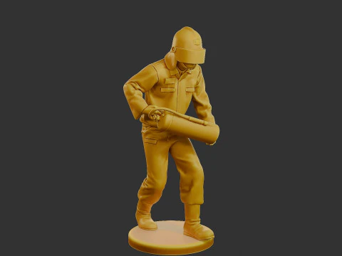 Czechoslovakian firefighter 90s 009 3D Print Model