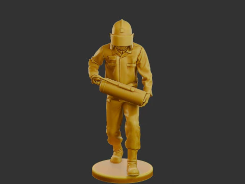 Czechoslovakian firefighter 90s 009 3D Print Model