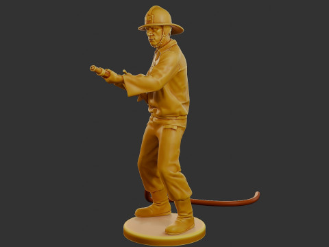 Czechoslovakian firefighter 90s 011 3D 打印模型