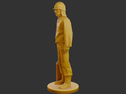 Czechoslovakian firefighter 90s 012 Model Cetak 3D